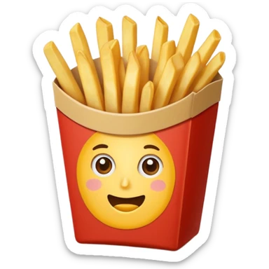 french fries without smiley sticker
