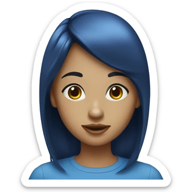 fille métisse yeux bleus sticker