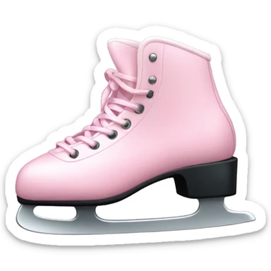 pastel pink ice skates sticker