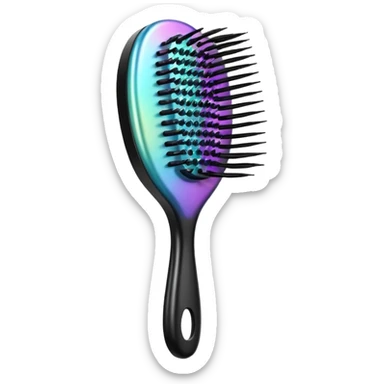 Iridescent hairbrush sticker