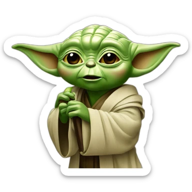 Yoda over karaoke sticker