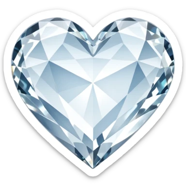 white heart with a diamond pattern sticker