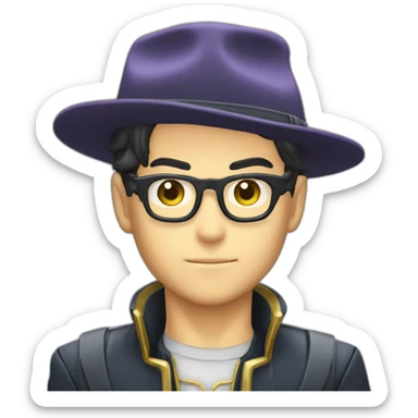 a nerd who wear the jotaro kujo hat sticker