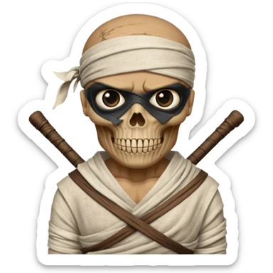 a mummy who is also a pirate sticker