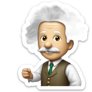 Einstein with Lebanon flag sticker
