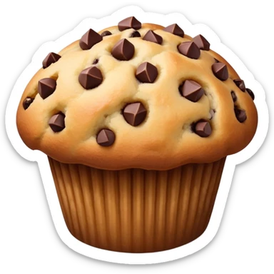 muffin with chocolate chips sticker