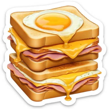 ham egg and cheese sandwich with the egg on the inside sticker