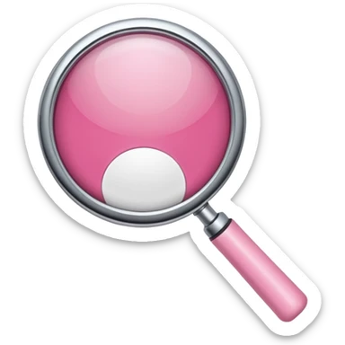mix light pink dark pink and white girly chrome internet with a magnifying glass sticker