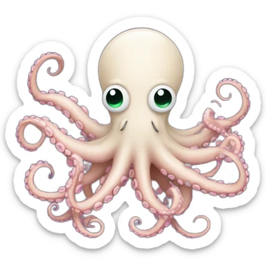 octopus doing many things all at once sticker