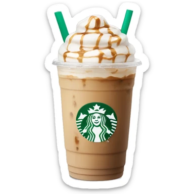 Starbucks iced latte sticker