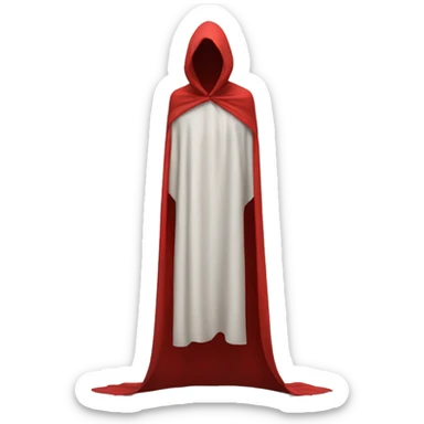 faceless mannequin flapping red cape sticker