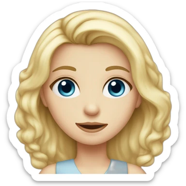 Blood test for Girl with blond hair and blue eye sticker