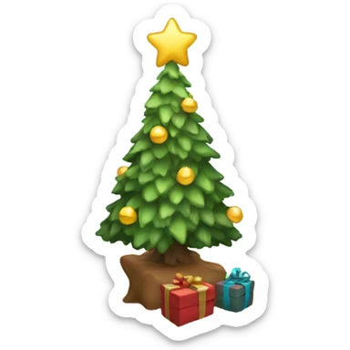 Cozy christmas tree sticker