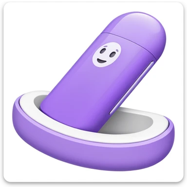 purple wave heets iqos cartoon style emoji sticker