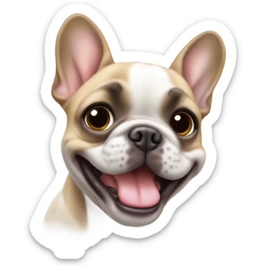 A fawn French bulldog waving hello sticker