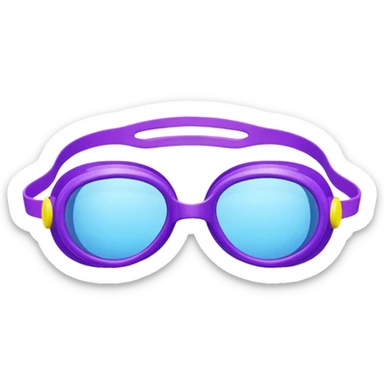 swim goggles purple  sticker