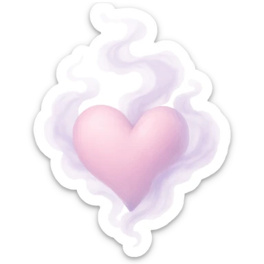 heart with a delicate lavender mist remove background sticker