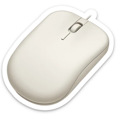 matte plasticine claymation style white mouse cursor pointer no background sticker