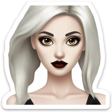 Hyper Realistic Goth victoria secret model vampire  sticker