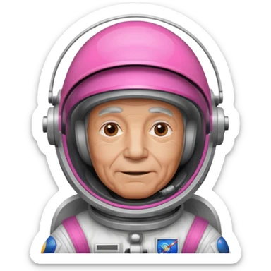  old man man Astronaut with Pink Visors sticker