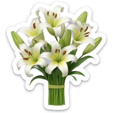 Lily flower bouquet  sticker