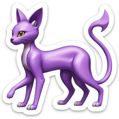 Genesect-Mewtwo-Espeon-Serval-Fakémon-hybrid-creature (full body)  sticker