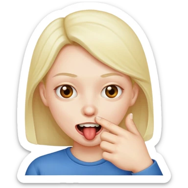 Un labio mordiendo un dedo  sticker