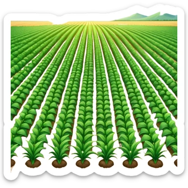Rise crop field sticker