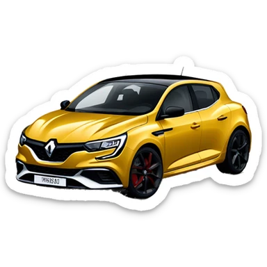 Black renault megane rs sticker