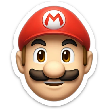 Super Mario bros with his red cap sticker