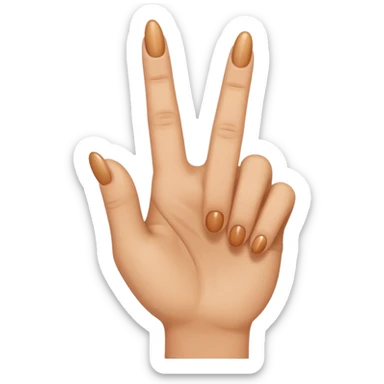 Make a hand and tilt the middle finger forward sticker
