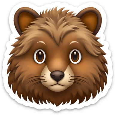 self hiding animal sticker