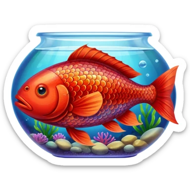 Red Fish in the house sticker