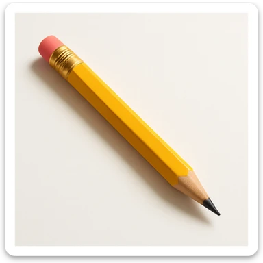 yellow pencil sticker