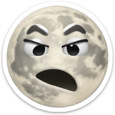 Full moon face emoji blowing kiss sticker