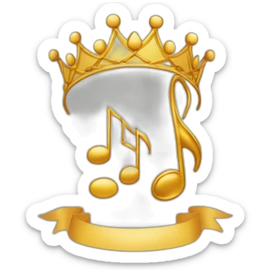 Logo de musique avec couronne sticker