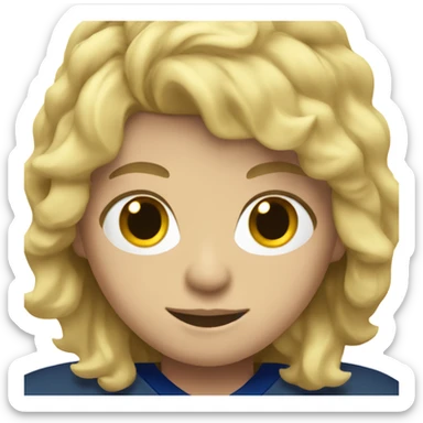 Hockey player with blonde hair  sticker