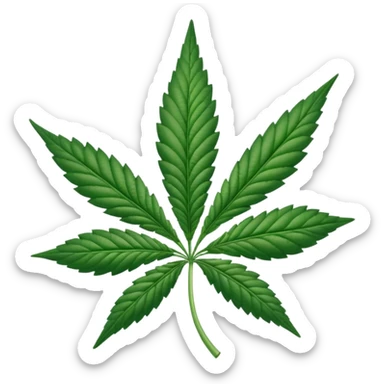 Cannabis leaf with rotation design on our sticker