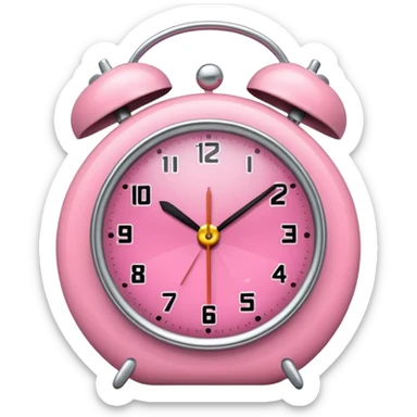 um DESPERTADOR minimalista TIPO VETOR ROSA sticker