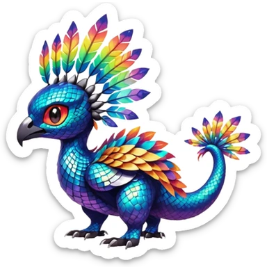 Elemental magical colorful exotic Pokémon-Fakémon-creature sticker