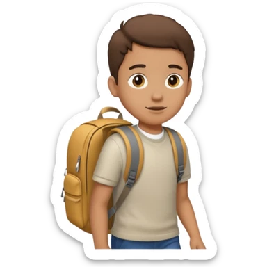 someone walking to school sticker