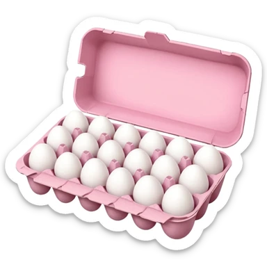 pink big egg carton sticker