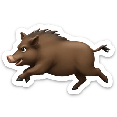 Boar running sticker