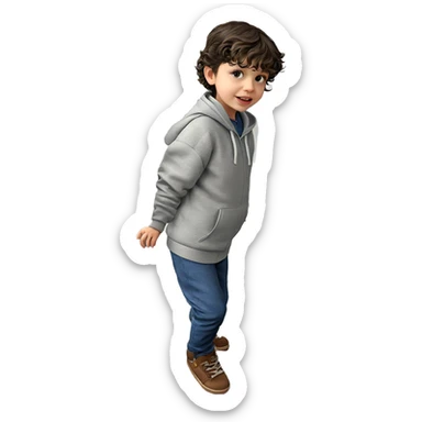 girl standing by window sticker