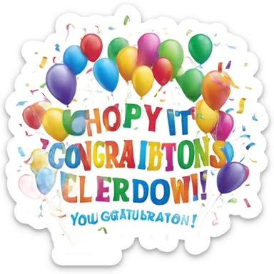 Congratulations you did it  sticker