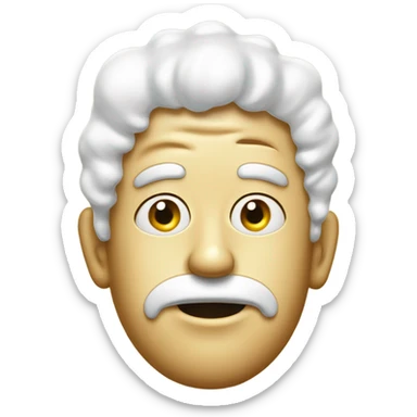 Mayo splatter on a man’s face sticker