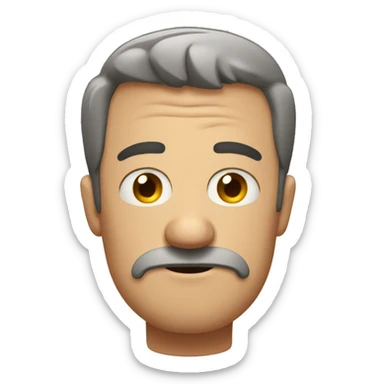 tired flushed man  sticker