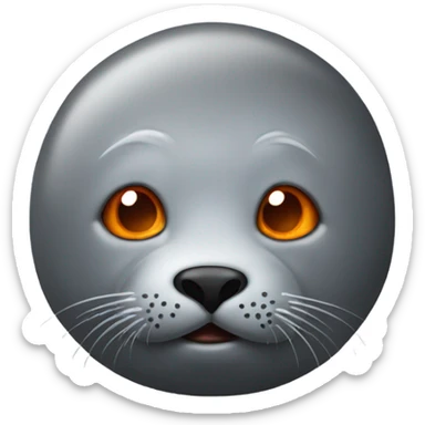 Seal with orange peel on head sticker