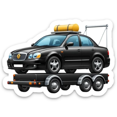 car towing a trailer sticker