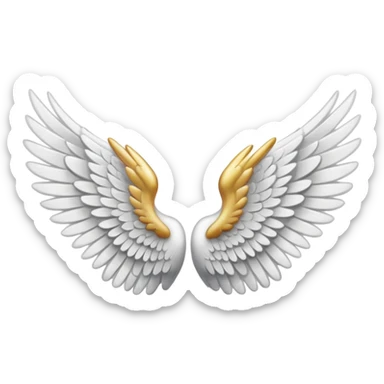 Angel wings on left side sticker